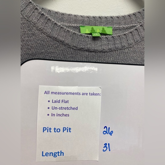 Gray Christmas Penguin Sweater Size 1x - Picture 5 of 6